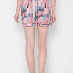 FashionRack Women Pack Of 2 Multicoloured Printed Cotton Lounge Shorts image 4