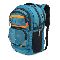 Provogue Unisex Blue & Black Colourblocked Backpack With Reflective Strip image 2