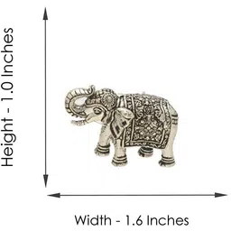 sri jagdamba pearls 55 Grams Elephant Silver Idol Decorative Showpiece - 2.54 cm image 3