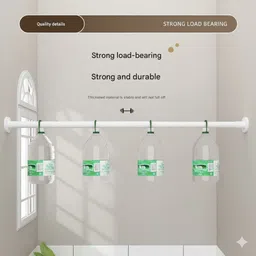 fitxcel White Curtain Rods Metal image 2