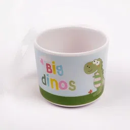 deepashri Baby Feeding Dinosaur Theme Dinner Set for Kids (Plate, Bowl, Cup, Spoon & Fork)- 100% Safe Bamboo Fiber image 4