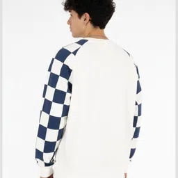 glitchez Raglan Sleeves Typography Colourblocked Sweatshirt image 5