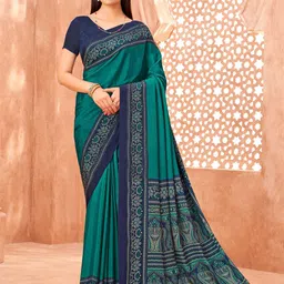 Mitera Ethnic Motifs Poly Crepe Sungudi Saree-picture-12