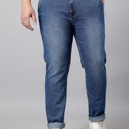 Style Quotient Men Tapered Fit Light Fade Stretchable Jeans-picture-48