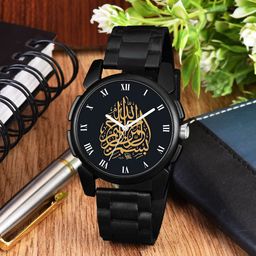 CSAMON Men Printed Dial & Textured Straps Analogue Watch J16BLK Islamic ROM02 CD-picture-23