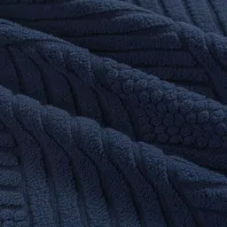 HOUSE OF QUIRK 6-Pieces Navy Blue Self-Design Chair Cover image 3