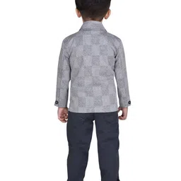 DOTSON Boys Graphic Printed T-shirt & Blazer with Trousers image 3