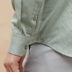 CODE by Lifestyle Men Slim Fit Spread Collar Textured Cotton Formal Shirt image 3