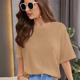 SRISARAS Round Neck Long Sleeves Pure Cotton T-shirt-picture-36