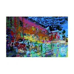 Inephos Blue & Pink Modern Abstract Printed Canvas Wall Paintings-image-59