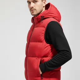 Mast & Harbour Men Hooded Bomber Patchwork Jacket image 2