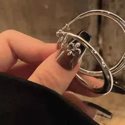 Aurum & You Silver Plated Circular Shaped Hoop Earrings image 4