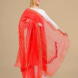 Karthav Fashion Art Silk Dupatta with Gotta Patti image 4