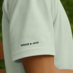 GRACE & JACK Graphic Printed Puff Print Round Neck Short Sleeves Cotton T-shirt image 5