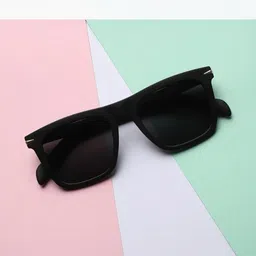 DonBaller Unisex Grey Lens & Black Wayfarer Sunglasses with image 4