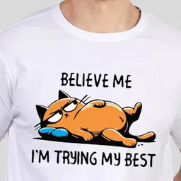 Greylongg Men Graphic Printed Round Neck Cotton T-shirt image 2