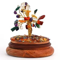 Natriel Transparent & Brown Textured Wish Tree In Glass Dome Showpieces image 4