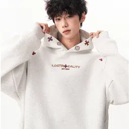 HERE&NOW Men Printed Hooded Sweatshirt image 3