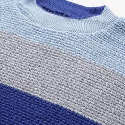 The Roadster Lifestyle Co Striped Woolen Round Neck Pullover Sweater image 2