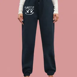 SAAHASAM Women Printed Relaxed Loose Fit Joggers Trousers-picture-12