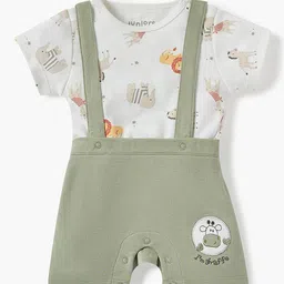 Juniors by Babyshop Boys Printed Cotton Dungaree With T-Shirt-picture-17
