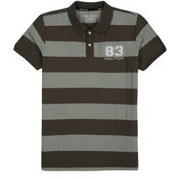 Nautica Boys Striped Polo Collar T-shirt image 3