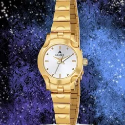 Aglance Women Embellished Dial & Bracelet Style Straps Analogue Watch New975_8019YM03 image 1