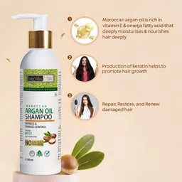 Indus Valley Moroccan Argan Oil Shampoo For Dryness & Damage Control-200ml image 4