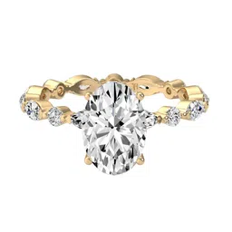 THE JEWEL HOUSE Women 14KT Gold With Lab Grown Diamond Ring- 1.8 g-picture-17