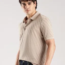Calvin Klein Jeans Typography Printed Polo Collar Pure Cotton T-shirt image 3