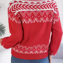 StyleCast x Revolte Women Geometric Printed Turtle Neck Pullover image 4