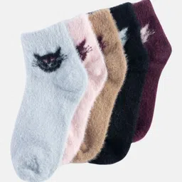Texlon Kids Pack of 5 Patterned Above Ankle Socks image 5