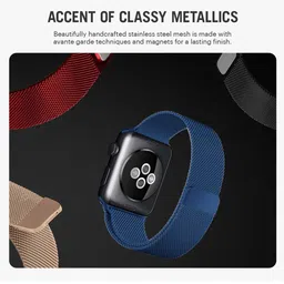 DailyObjects Unisex Charcoal Textured Stainless Steel Watch Straps image 3