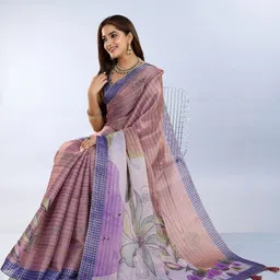 Jinesh corporation Women Printed Abstract Saree image 3