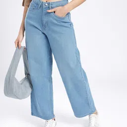 glitchez Women Baggy Fit Light Fade Stretchable Jeans-image-73