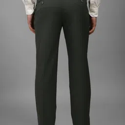 Louis Philippe Men Checked Slim Fit Trousers image 3