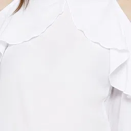 Moda Rapido Cold-Shoulder Ruffles Crepe Top image 4