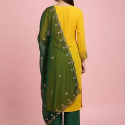 DWARKAPURI FASHION Embroidered Viscose Rayon Unstitched Dress Material image 3