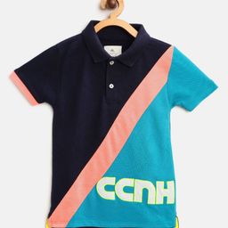 Cherry Crumble Boys Colourblocked Polo Collar Short Sleeves T-shirt-picture-29