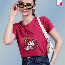 Metronaut Women 2 Printed Bio Finish Applique T-shirt-picture-15