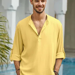 Fifth U Men Yellow Kurta-picture-41