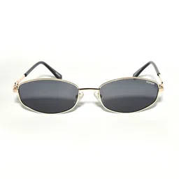 Espee Women Grey Lens & Gold-Toned Oval Sunglasses with UV Protected Lens image 5