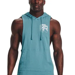 UNDER ARMOUR Project Rock Men Printed Back Sleeveless Hoodie Sweatshirt-picture-24