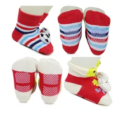 NESKA MODA Red Ankle Length Socks image 4