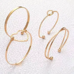 Jewels Galaxy Set Of 4 Gold-Plated Charm Bracelets image 1
