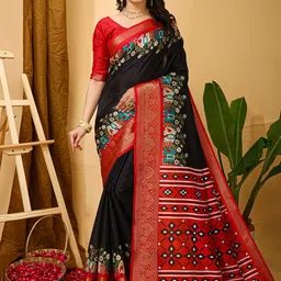 V3 FASHION STUDIO Ethnic Motifs Zari Art Silk Saree-picture-11