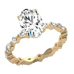 THE JEWEL HOUSE Women 14KT Gold Ring With Lab Grown Diamond - 1.8 g-picture-24