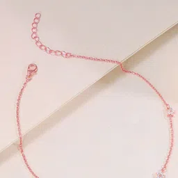 GIVA Rose Gold-Plated Anklet image 1