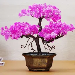 Dekorly Purple Plastic Artificial Flowers & Plants With Pot-picture-35