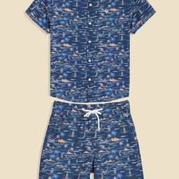 Allen Solly Junior Boys Floral Printed Casual Shirt and Shorts-picture-39